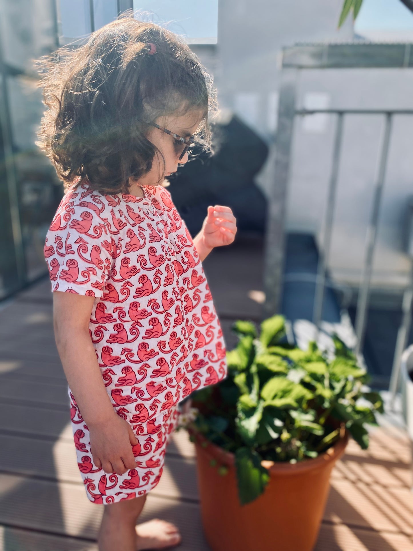 Kids Pajamas - Pink Monkeys