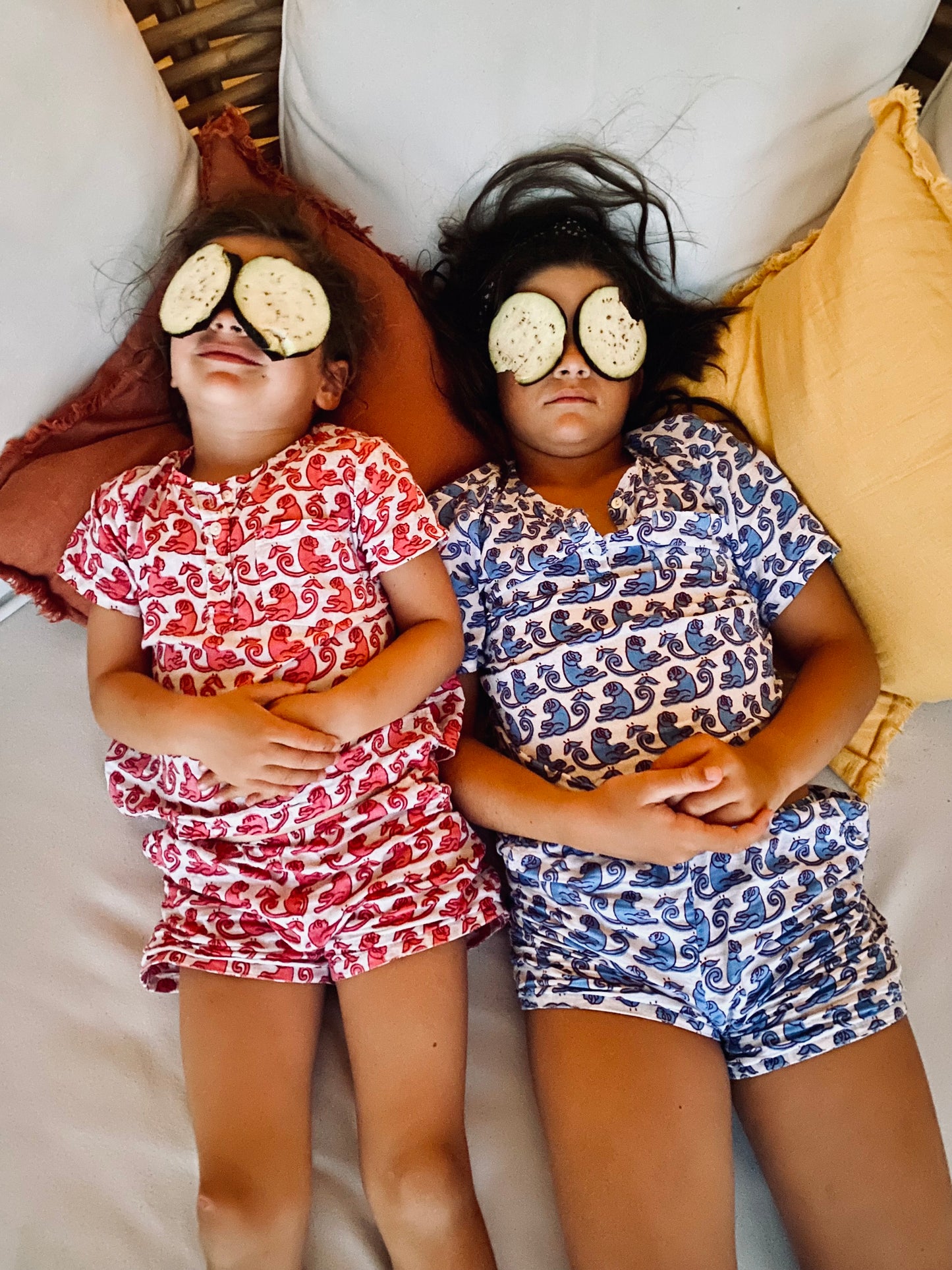 Kids Pajamas - Blue Monkeys