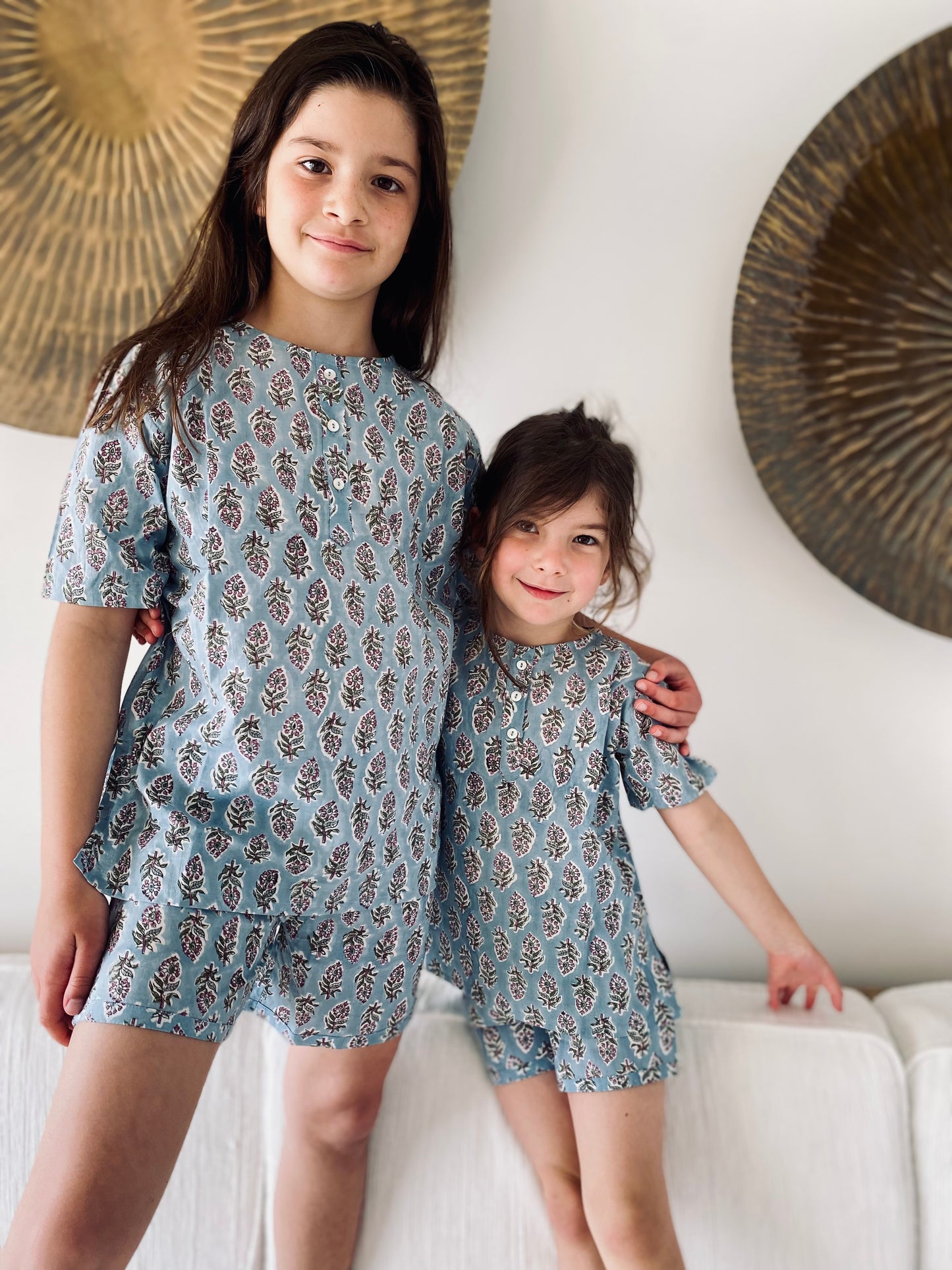 F. Kids Pajamas - Grey Flowers