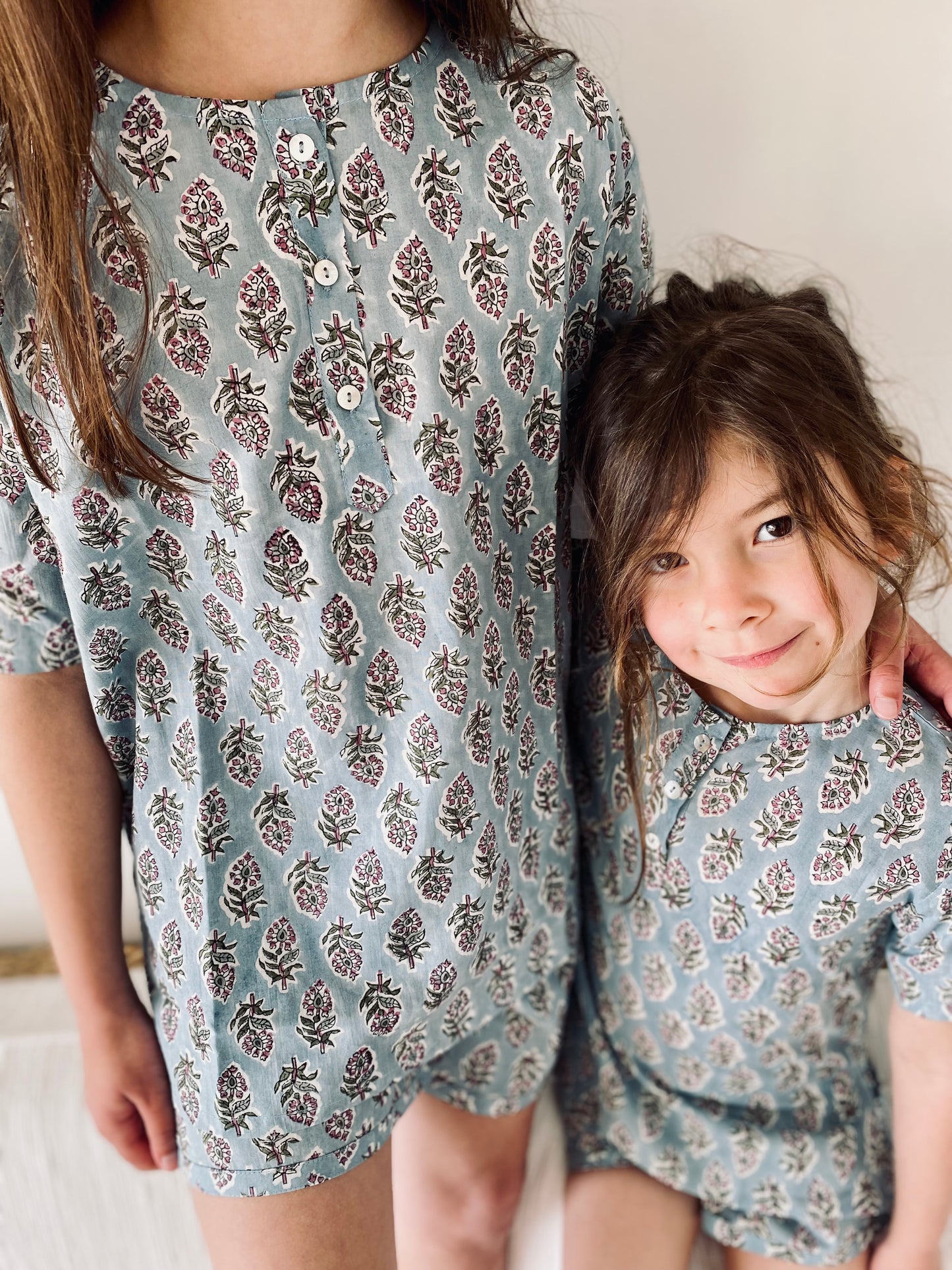 F. Kids Pajamas - Grey Flowers